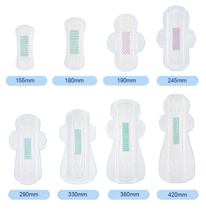 Sanitary napkin pad sizes Sanitary napkin pad sizes